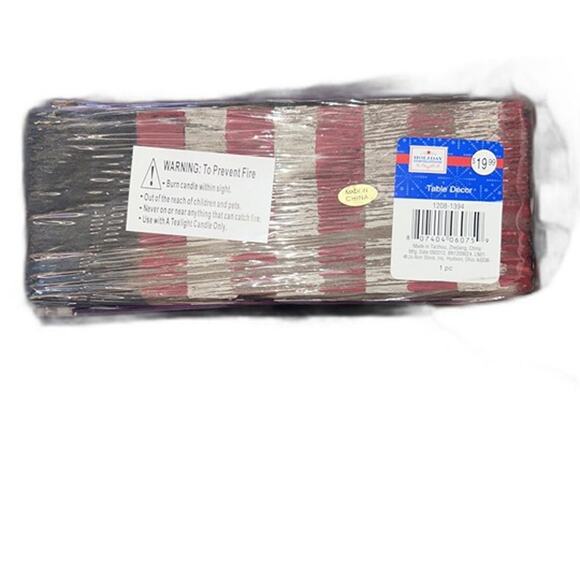 Holiday inspirations red white blue 4th of July tabletop candle - Picture 6 of 6